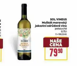 Billa Sol vineus muškát moravský nabídka