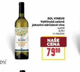 Billa Sol vineus veltínské zelené nabídka