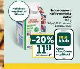 Billa Kefírové mléko natur nabídka