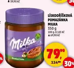 Penny Market Milka lískooříšková pomazánka nabídka