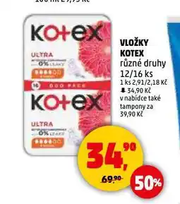 Penny Market Kotex dámské vložky nabídka