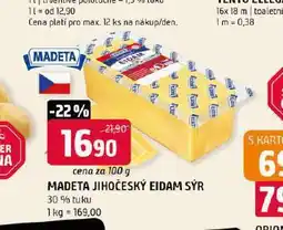 Terno Madeta jihočeský sýr eidam nabídka