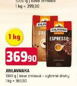 Terno Jihlavanka zrnková káva nabídka
