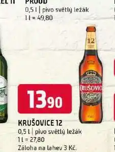 Terno Pivo krušovice 12 královský ležák nabídka