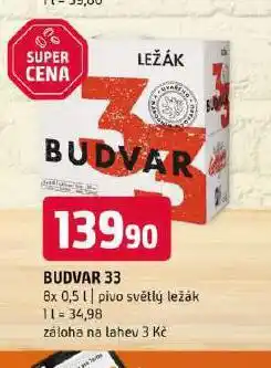 Terno Pivo budvar 33 nabídka