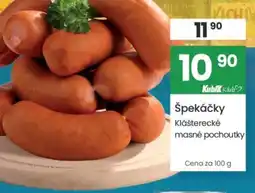 Kubík potraviny Špekáčky Klášterecké masné pochoutky nabídka