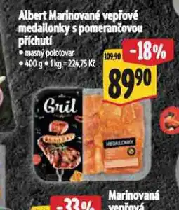 Albert Marinované vepřové medailonky s pomerančovou příchutí nabídka