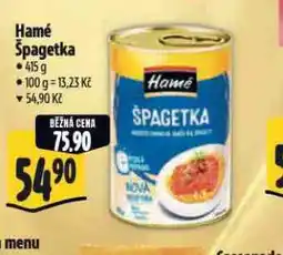 Albert Hamé špagetka nabídka