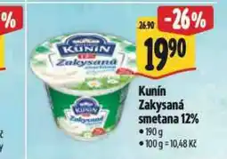 Albert Kunín smetana zakysaná 12% nabídka