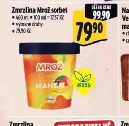 Albert Zmrzlina mrož sorbet nabídka