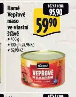 Albert Hamé vepřové maso ve vlastní šťávě nabídka