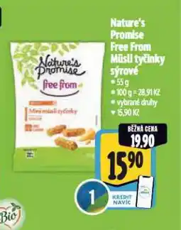 Albert Free from müsli tyčinky sýrové nabídka