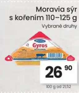 Kubík potraviny Moravia sýr s kořením nabídka