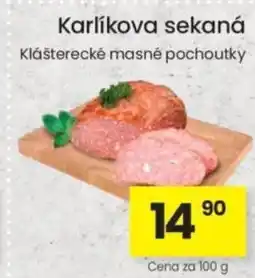 Kubík potraviny Karlíkova sekaná nabídka