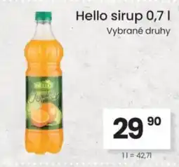 Kubík potraviny Hello sirup nabídka