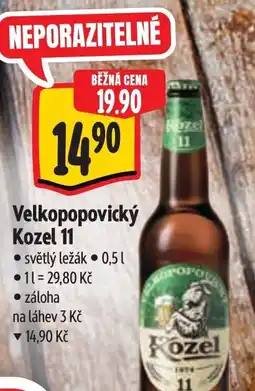 Albert Velkopopovický Kozel 11 nabídka