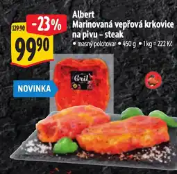 Albert Albert Marinovaná vepřová krkovice na pivu - steak nabídka