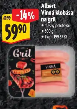 Albert Albert Vinná klobása na gril nabídka