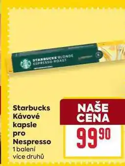 Billa Starbucks Kávové kapsle pro Nespresso 1 balení nabídka