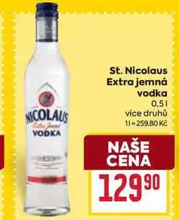 Billa St. Nicolaus Extra jemná vodka 0,5l nabídka