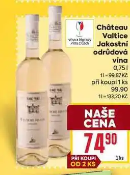 Billa Château Valtice vina z Cech Jakostní odrůdová vina 0,75l nabídka