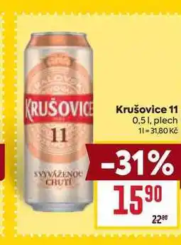 Billa Krušovice 11 0,51, plech nabídka