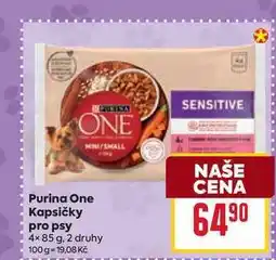 Billa Purina One Kapsičky pro psy 4× 85 g nabídka