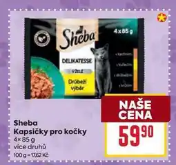 Billa Sheba Kapsičky pro kočky 4x85g nabídka