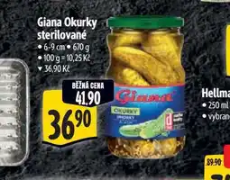 Albert Giana Okurky sterilované 6-9 cm 670 g nabídka