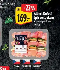 Albert Albert Kuřecí špíz se špekem 1 kg nabídka