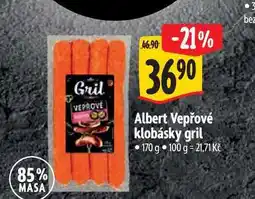 Albert lbert Vepřové klobásky gril 170 g nabídka