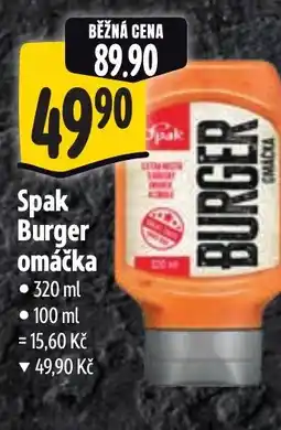 Albert Spak Burger omáčka nabídka