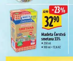 Albert Madeta Čerstvá smetana 33% 250 ml nabídka