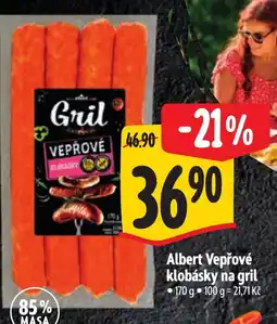Albert Albert Vepřové klobásky na gril nabídka