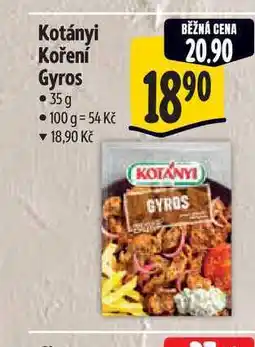 Albert Kotányi Koření Gyros 35g nabídka