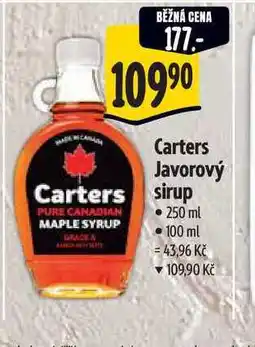 Albert Carters Javorový sirup 250 ml nabídka