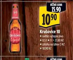 Albert Krušovice 10 světlé výčepní pivo 0,5 l nabídka