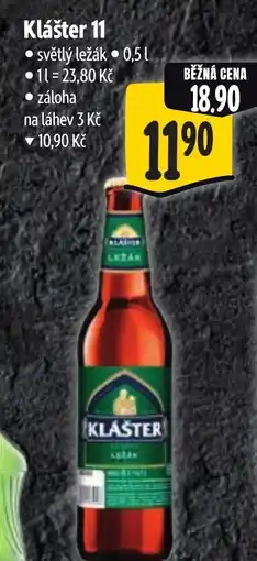 Albert Klášter 11 světlý ležák nabídka
