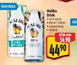 Albert Malibu drink nabídka