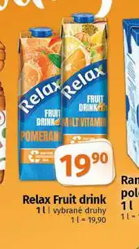 Coop Relax fruit drink nabídka