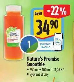 Albert Smoothie nabídka