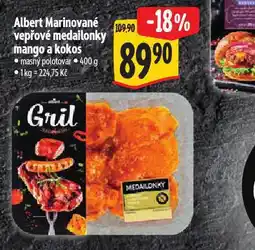 Albert Marinované vepřové medailonky mango a kokos nabídka