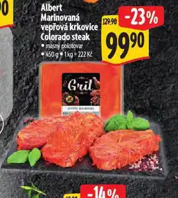 Albert Marinovaná vepřová krkovice colorado steak nabídka