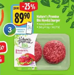 Albert Bio hovězí burger nabídka