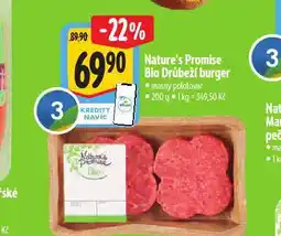 Albert Bio drůbeží burger nabídka