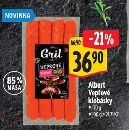 Albert Vepřové klobásky nabídka
