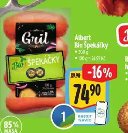 Albert Bio špekáčky nabídka
