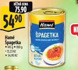 Albert Hamé špagetka nabídka