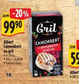 Albert Camembert na gril nabídka