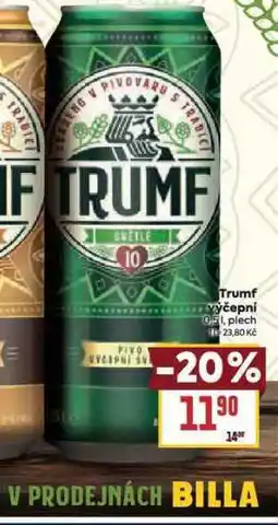 Billa Trumf výčepní nabídka